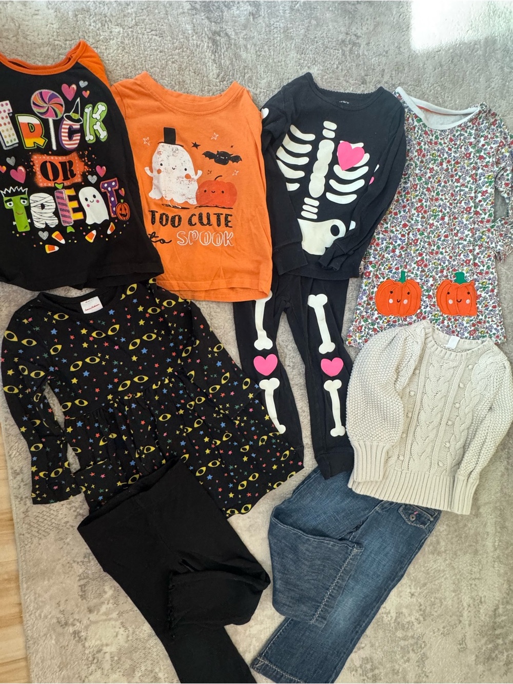 Hanna Andersson dress Gap sweater Pajama Set, Halloween/ fall outfits.